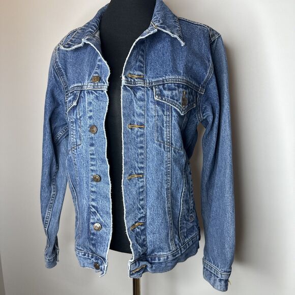 Vintage Monte Carlo Polo & Jockey Club Size Medium Mens Blue Jean Jacket - Picture 3 of 10